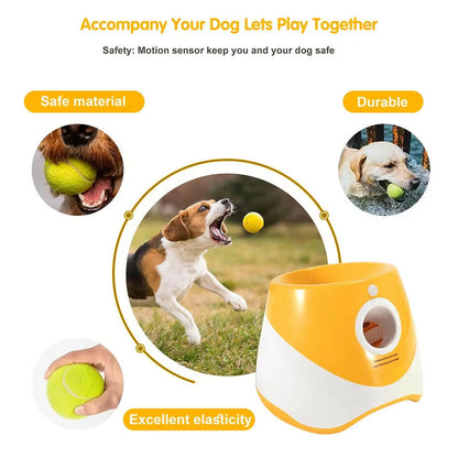 Automatic Dog Ball Launcher – Endless Fetch Fun with 3 Distance Settings for Happy, Active Dogs