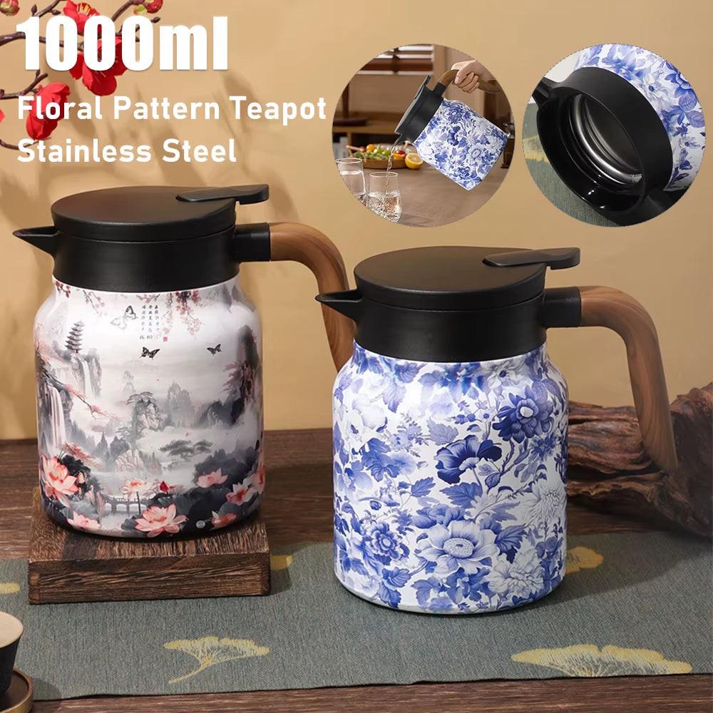 Steep in Style – Vintage Floral Tea Thermos with Built‑In Infuser.