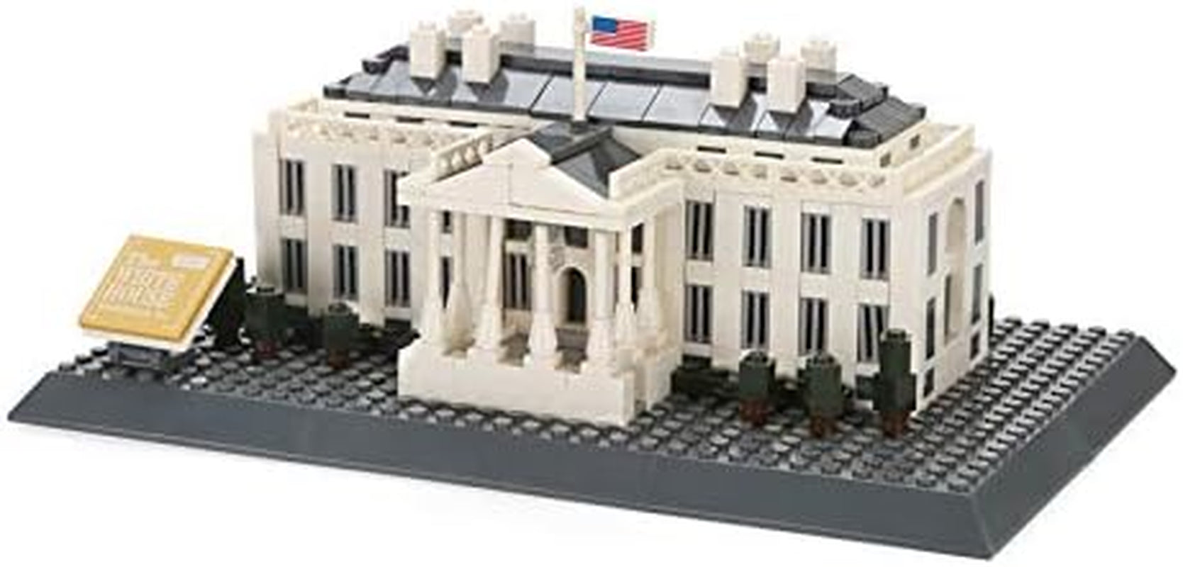 White House Building Block Set (770 Pieces) Washington D.C. White House Famous Landmark Series - Architecture Model for Kids and Adults