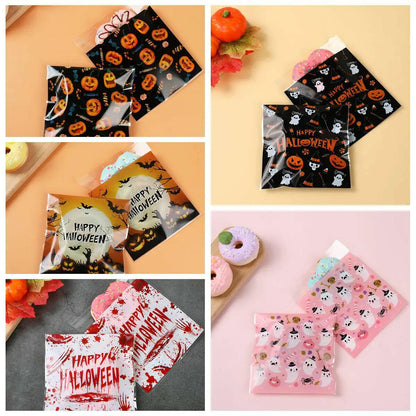 50-Pack Halloween Candy Bags – Pumpkin & Ghost Party Favor Bags for Trick-or-Treat & Home Decor (2025 Edition)