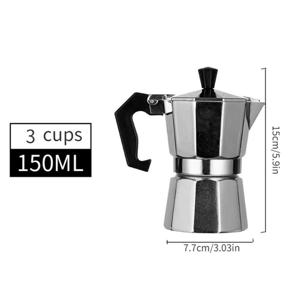 Aluminum Italian Octagonal Moka Coffee Kettle - Authentic Traditional Coffee  Pot for Home, Office, Travel, and Outdoor Use.