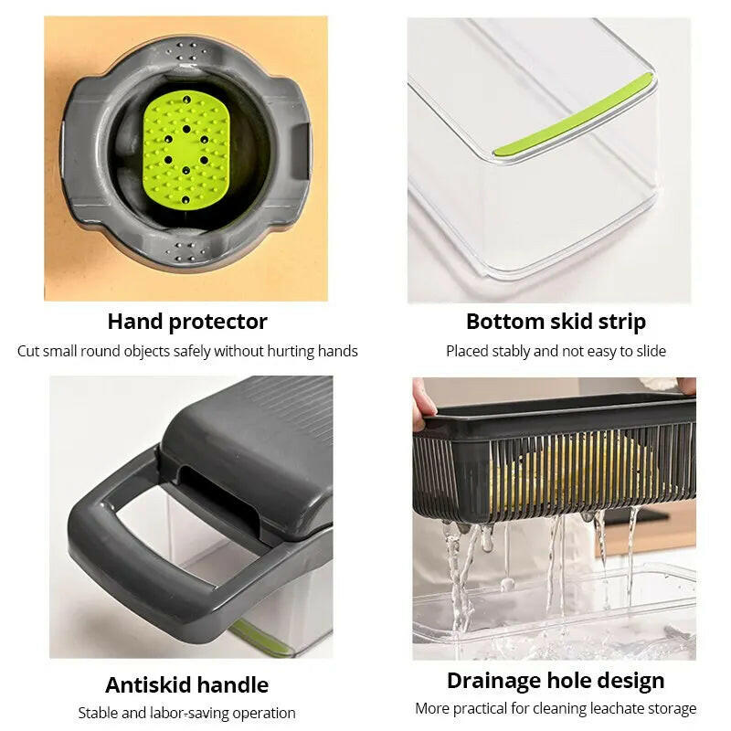 Eco-friendly vegetable slicer designed for efficient and sustainable kitchen use