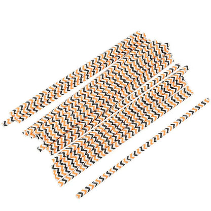 25-Pack Halloween Disposable Straws – Choose from 17 Spooky Designs for Party Drinks & Decor
