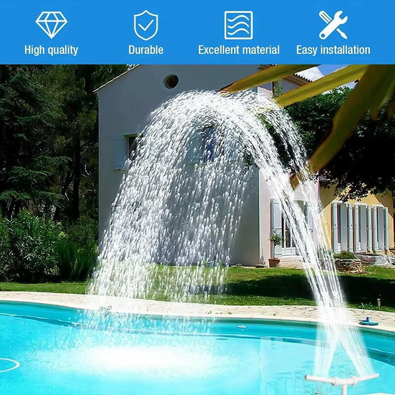 Double Head Fountain - Transform Your Pool Experience  - Adjustable Spray, Cooling Effect & Easy Installation for All Pools!.
