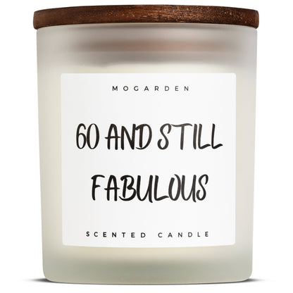 60th Birthday Candle, Luxury Scented Vanilla Soy Candle 220gr, 60th Birthday Gifts