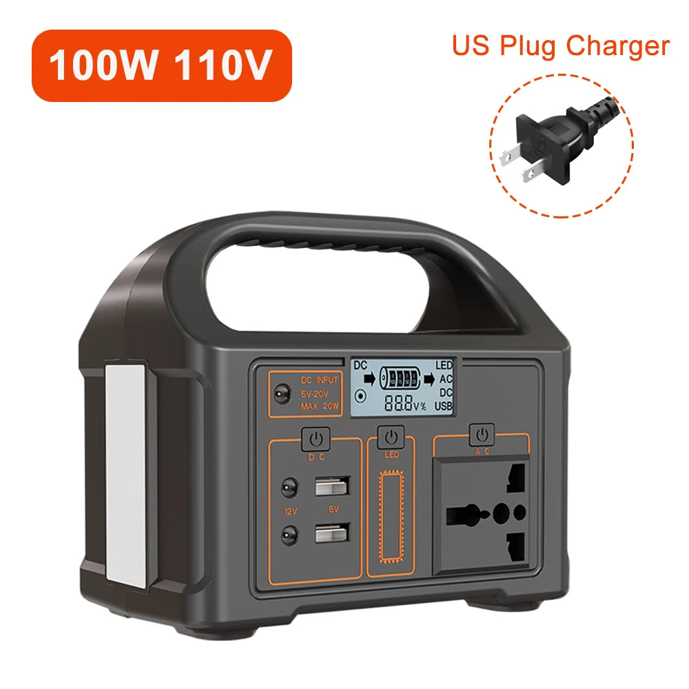 ​​​​​​​100W Portable Power Station – Compact, Powerful & Solar-Ready!