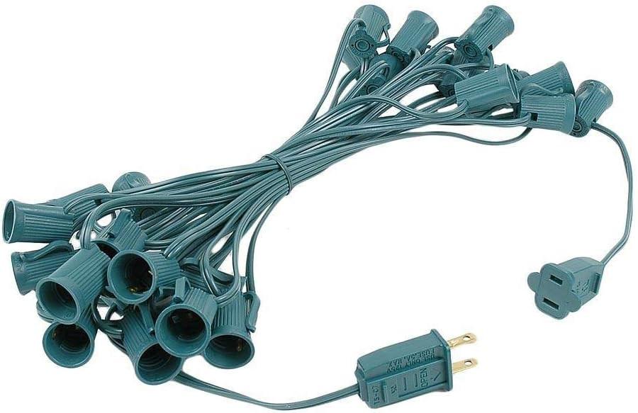 Retro Ceramic C7 Christmas Lights – 25FT String with 25 Bulbs.