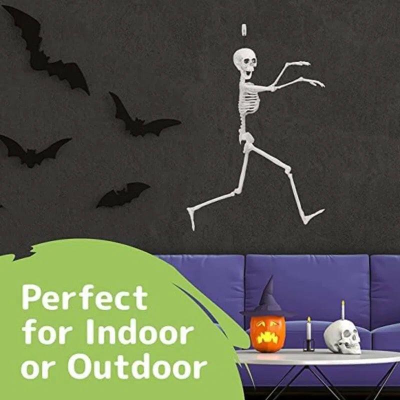 2025 Pose-able Halloween Skeleton – 48cm Realistic Decorative Accent for Haunted Displays & Gothic Home Decor