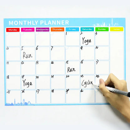A3 Magnetic Fridge Planner – Monthly & Weekly Dry Erase Calendar with Free Marker Pens (297×420mm)