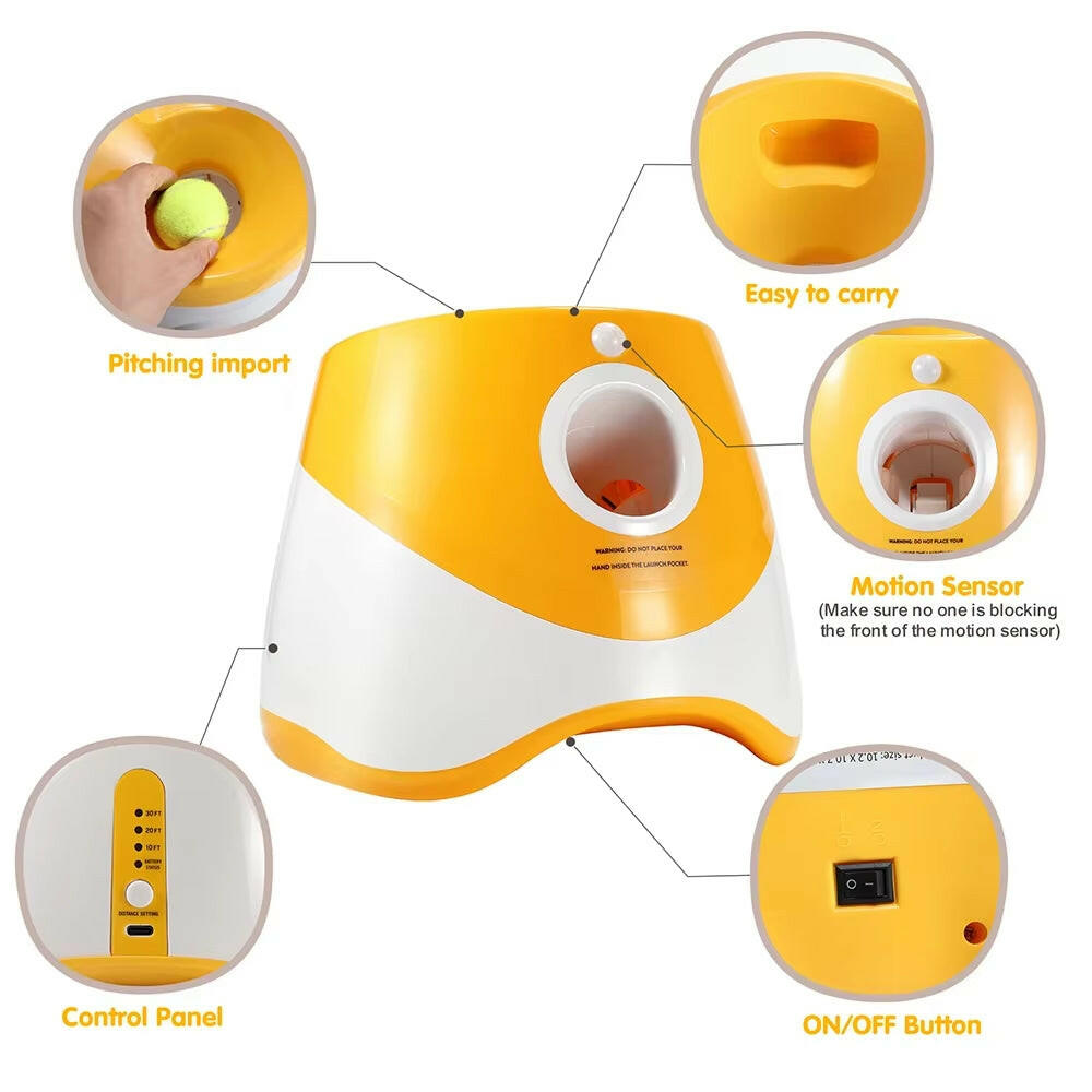 Automatic Dog Ball Launcher – Endless Fetch Fun with 3 Distance Settings for Happy, Active Dogs