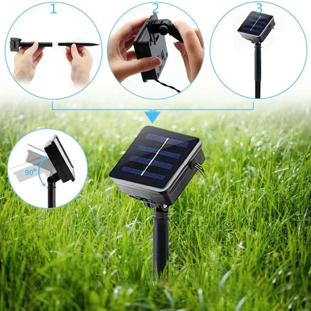 Solar Retro Kerosene LED String Lights – Warm White Decorative Lanterns for Halloween, Ramadan, Eid & Festive Occasions