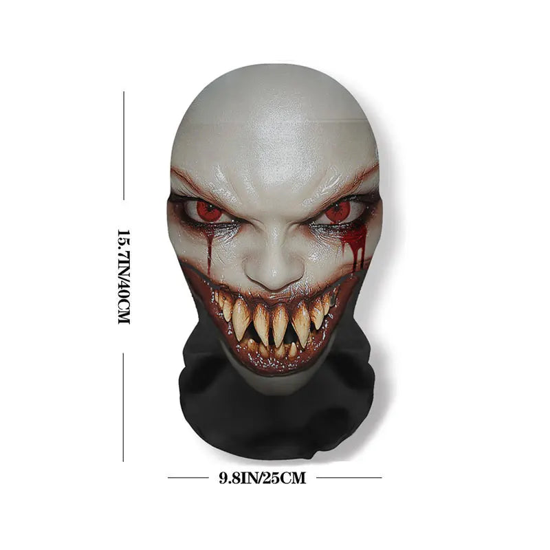 Ghost Face 3D Mesh Mask – Breathable Elastic Balaclava for Halloween Cosplay & Party Props
