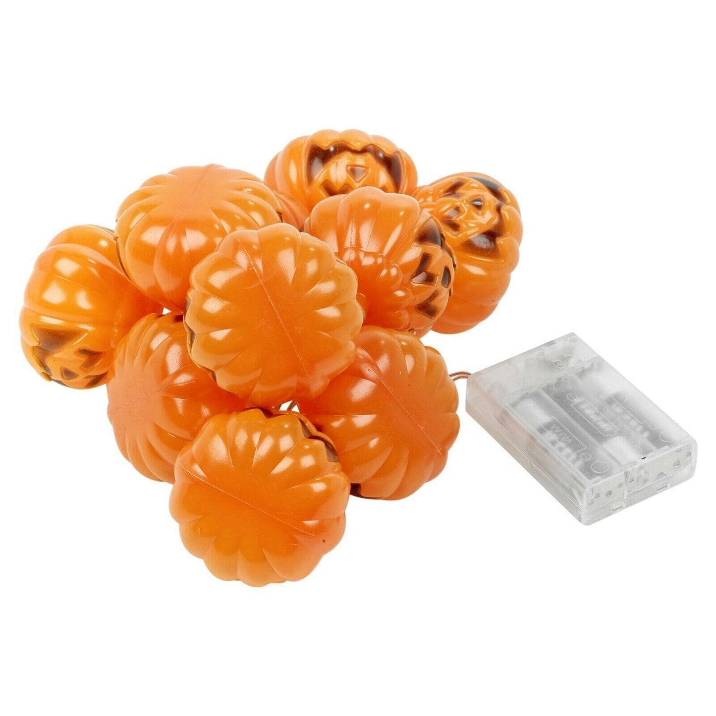 2025 Halloween LED String Lights – 20 Battery-Powered Pumpkin & Spooky Eye Bulbs for Indoor/Outdoor Party Decor