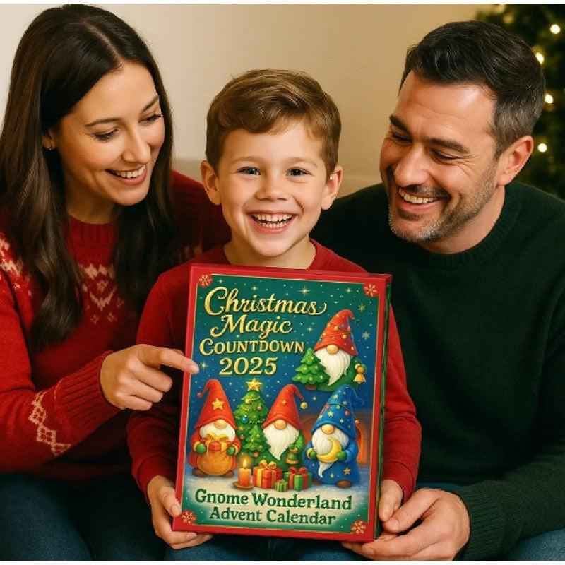 Gnome Wonderland Advent Calendar – 24 Hand-Painted Ornaments | A Whimsical Countdown for Holiday Joy.