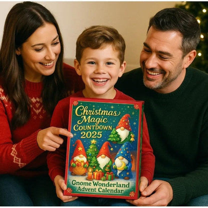 Gnome Wonderland Advent Calendar – 24 Hand-Painted Ornaments | A Whimsical Countdown for Holiday Joy.