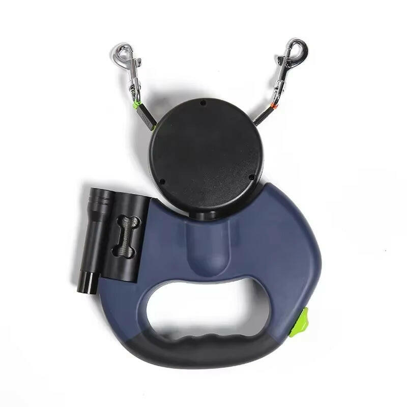 LED Automatic Retractable Dog Leash – Walk Two Dogs Together and Stay in Control.