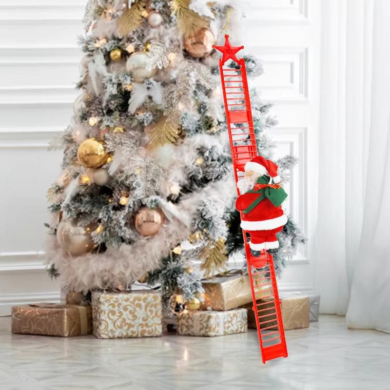 Animated Climbing Santa – Musical Rope Ladder Christmas Decoration.