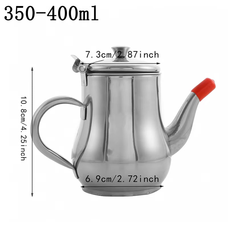 Cooking Oil Filter Pot Container Oil Separator Bottle Stainless Steel Storage Pot Oil Tank with Filter Mesh Kitchen Household