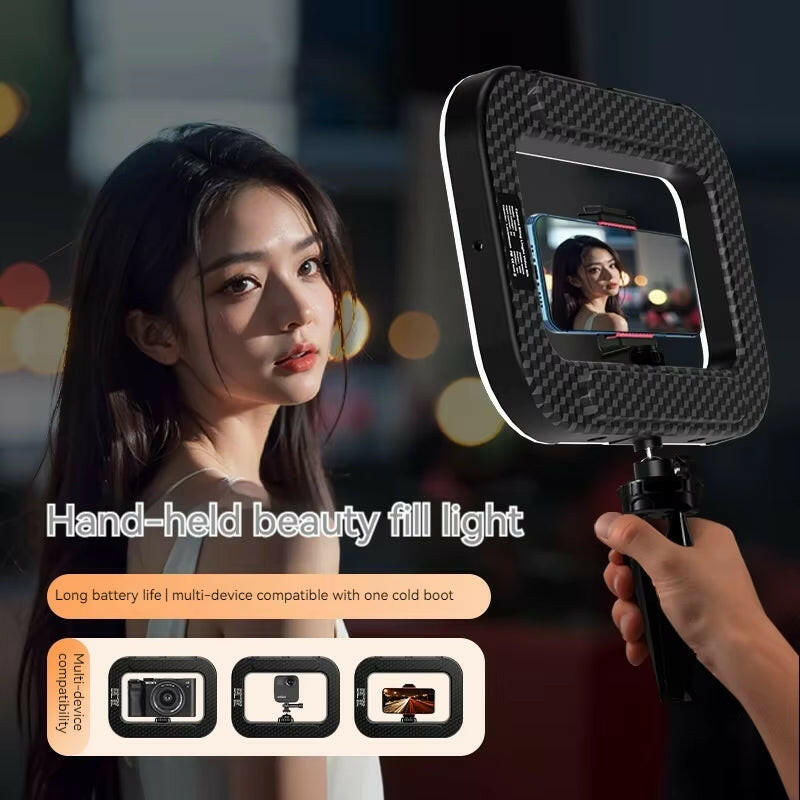 Versatile Handheld LED Ring Light – Customizable RGB Lighting for Any Occasion.