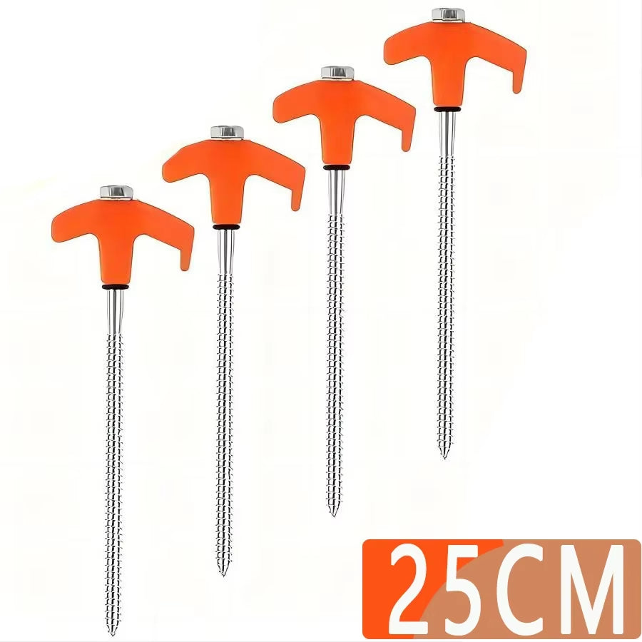 Screw in Tent Stakes 4 Pcs Tent Stakes Heavy Duty - Ground Anchors