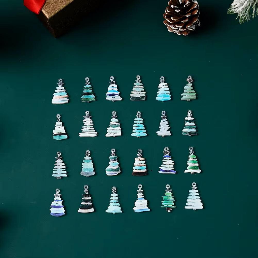 Sea Glass Advent Calendar – 24 Mini Christmas Ornaments.
