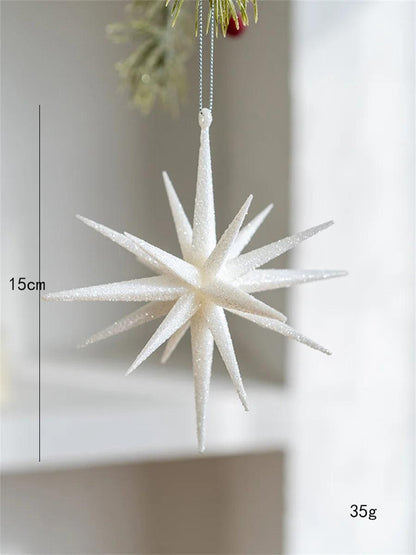 Exploding Star Christmas Tree Topper – Champagne & White Accent.