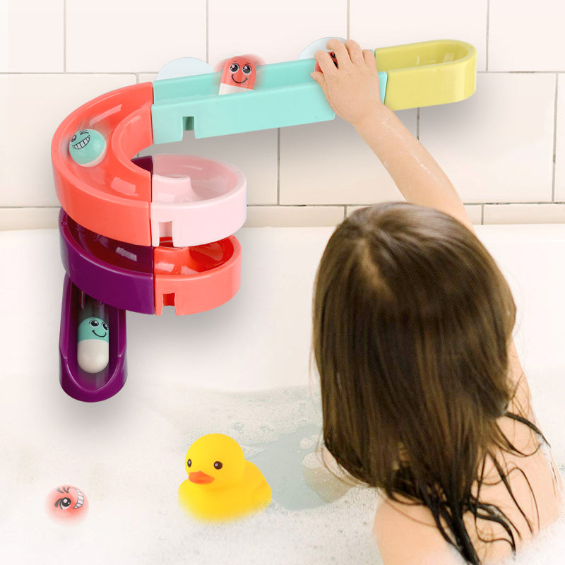 Colorful bath toys making bath time fun and safe for children, encouraging playful learning and creativity.