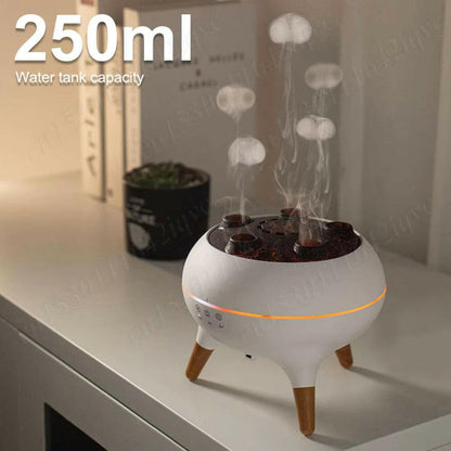 Dynamic Jellyfish Air Humidifier Essential Oil Diffuser with Colorful Night Lights Aromatherapy Diffuser for Home Bedroom Office.