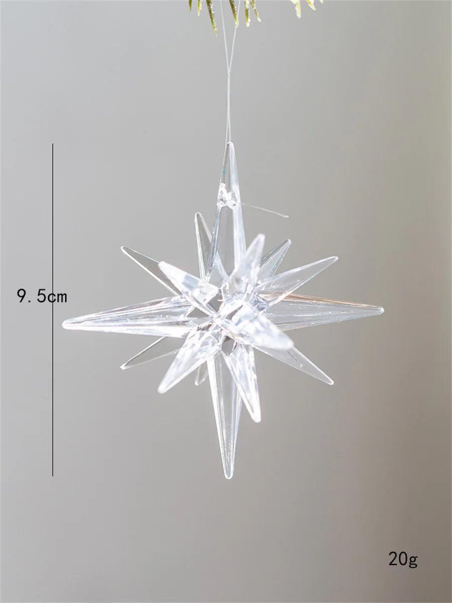 Exploding Star Christmas Tree Topper – Champagne & White Accent.