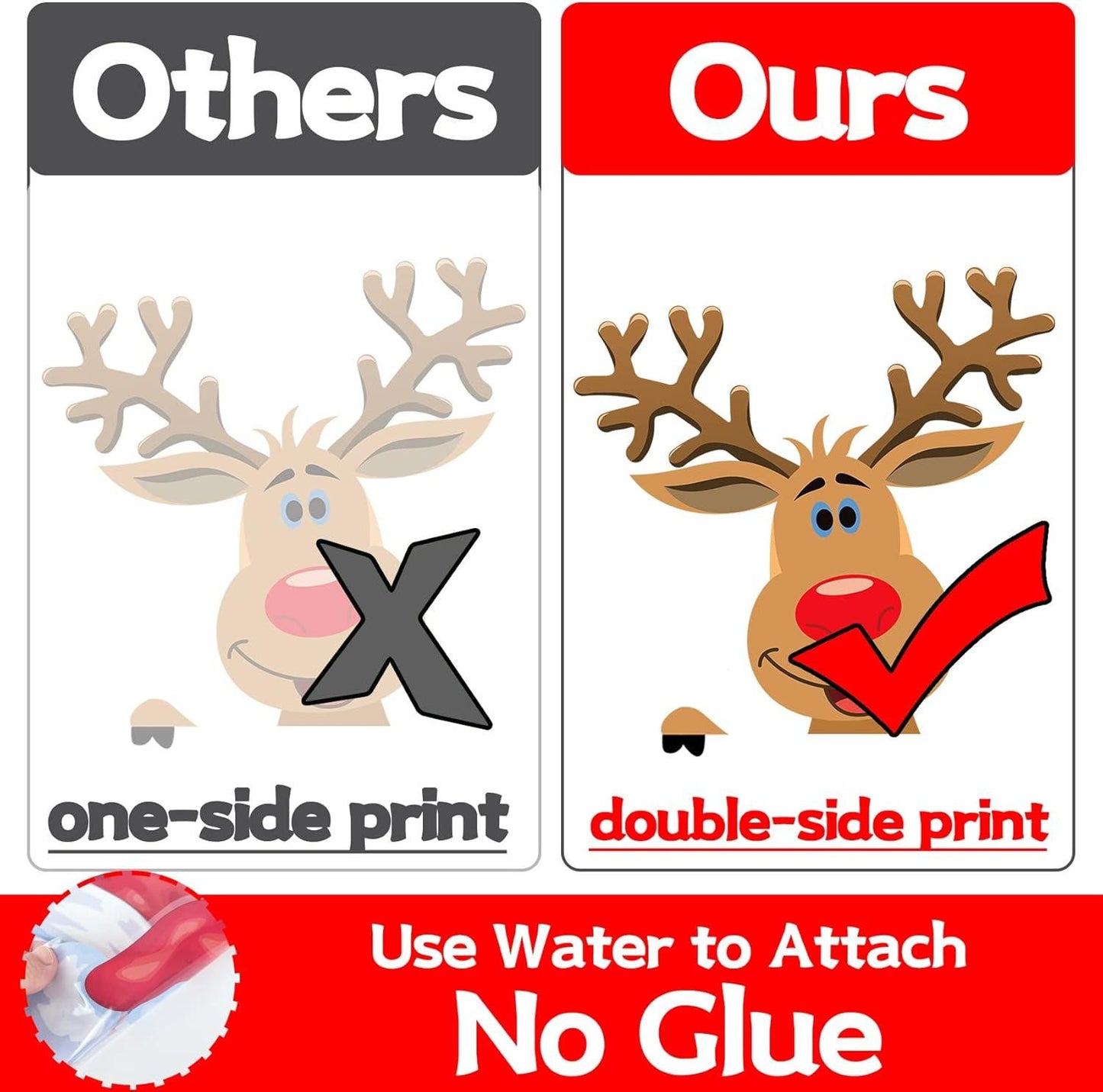 Christmas Window Clings – 150Pcs Snowflake & Holiday Stickers (8 Sheets).