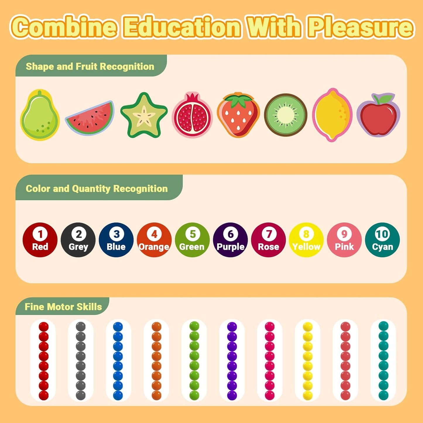 Magnetic Montessori Puzzle Board – Color & Number Learning Game.