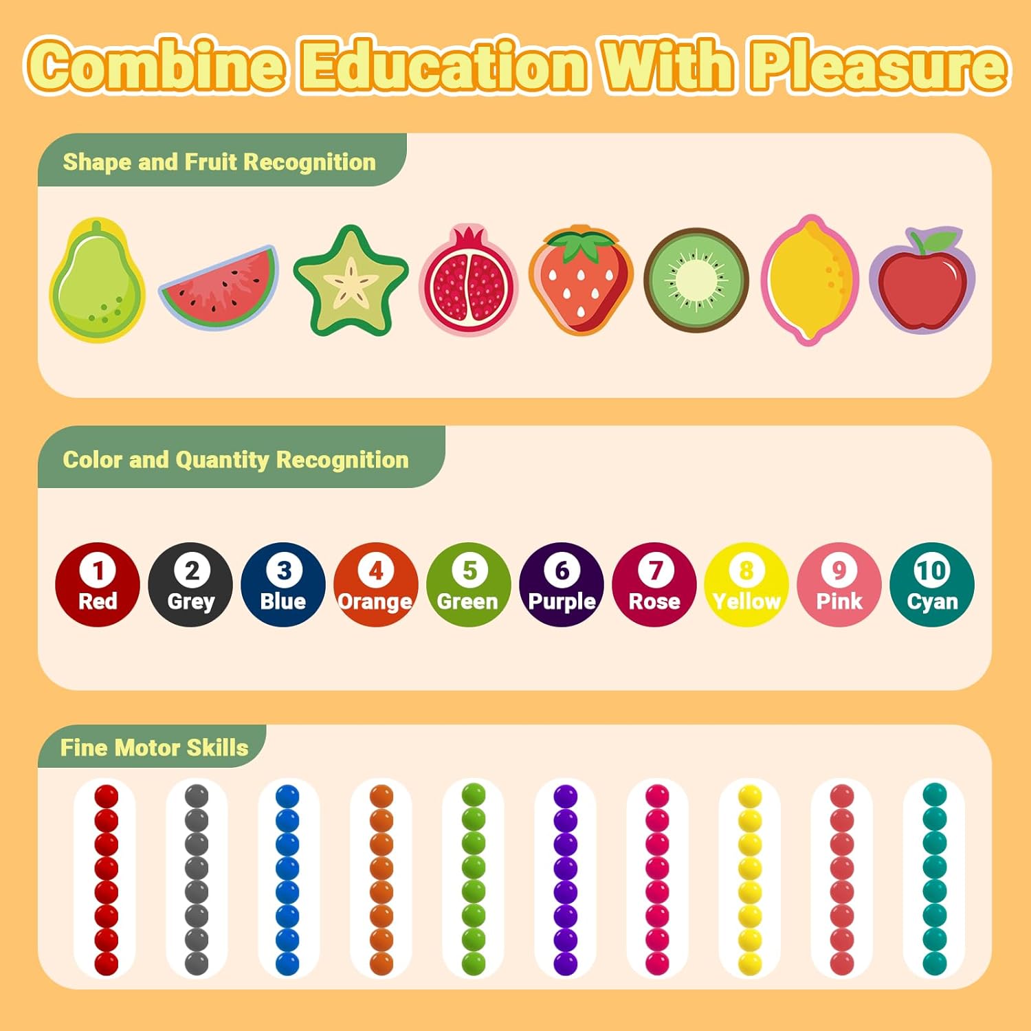Magnetic Montessori Puzzle Board – Color & Number Learning Game.