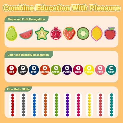 Magnetic Montessori Puzzle Board – Color & Number Learning Game.