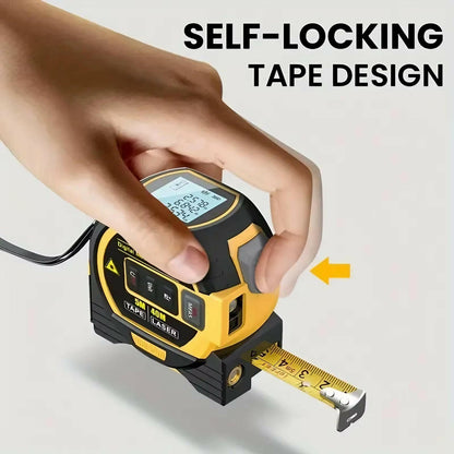 2-In-1 Laser Tape Measure - Precision Tools for W00dwork, Construction and Home DIY..