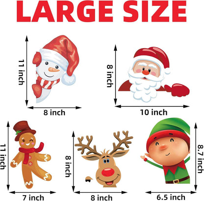 Christmas Window Clings – 150Pcs Snowflake & Holiday Stickers (8 Sheets).