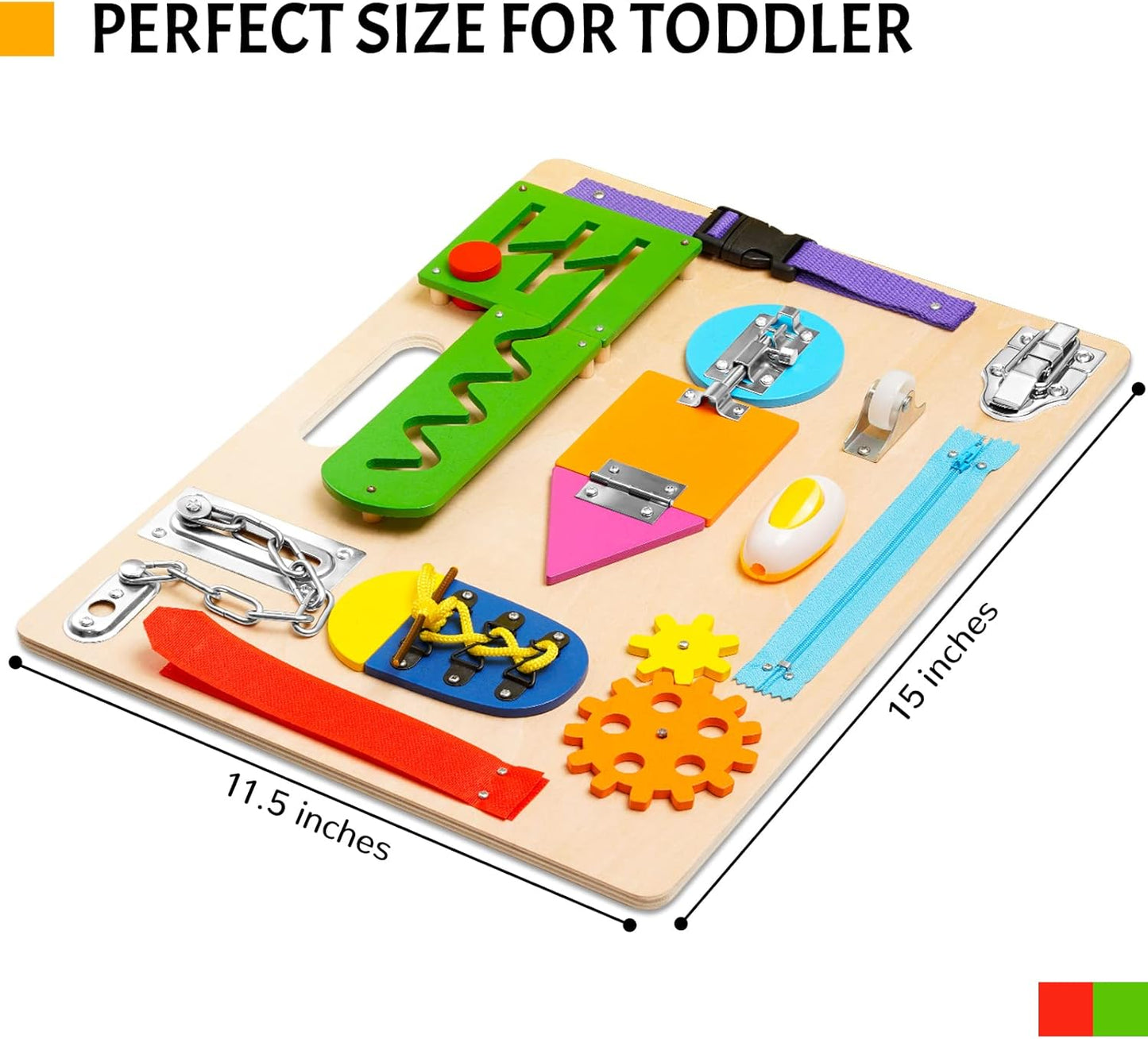 Montessori Wooden Busy Board – 10+ Interactive Activities