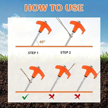 Screw in Tent Stakes 4 Pcs Tent Stakes Heavy Duty - Ground Anchors