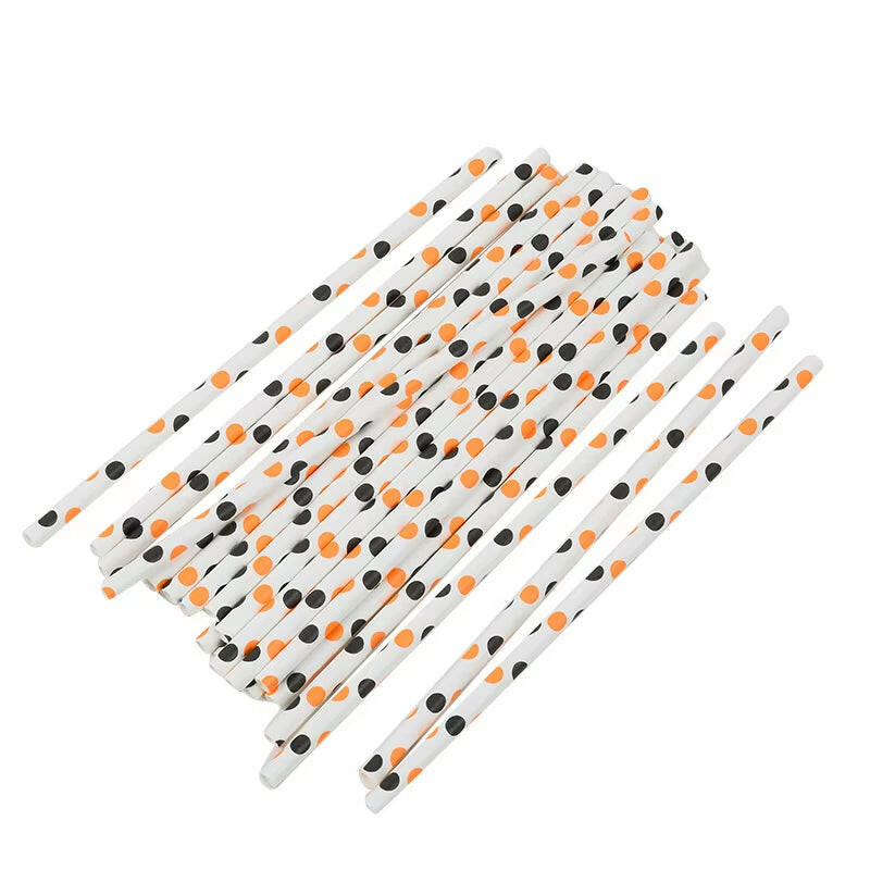 25-Pack Halloween Disposable Straws – Choose from 17 Spooky Designs for Party Drinks & Decor