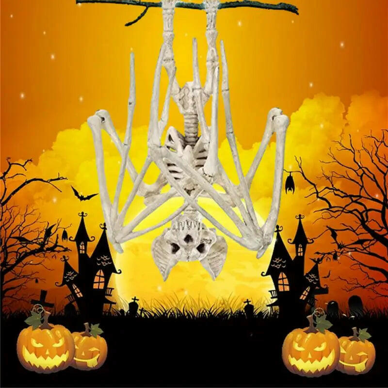 2025 Mini Animal Skeletons – Bat Bone Models for Creepy Halloween Decor & Haunted Displays