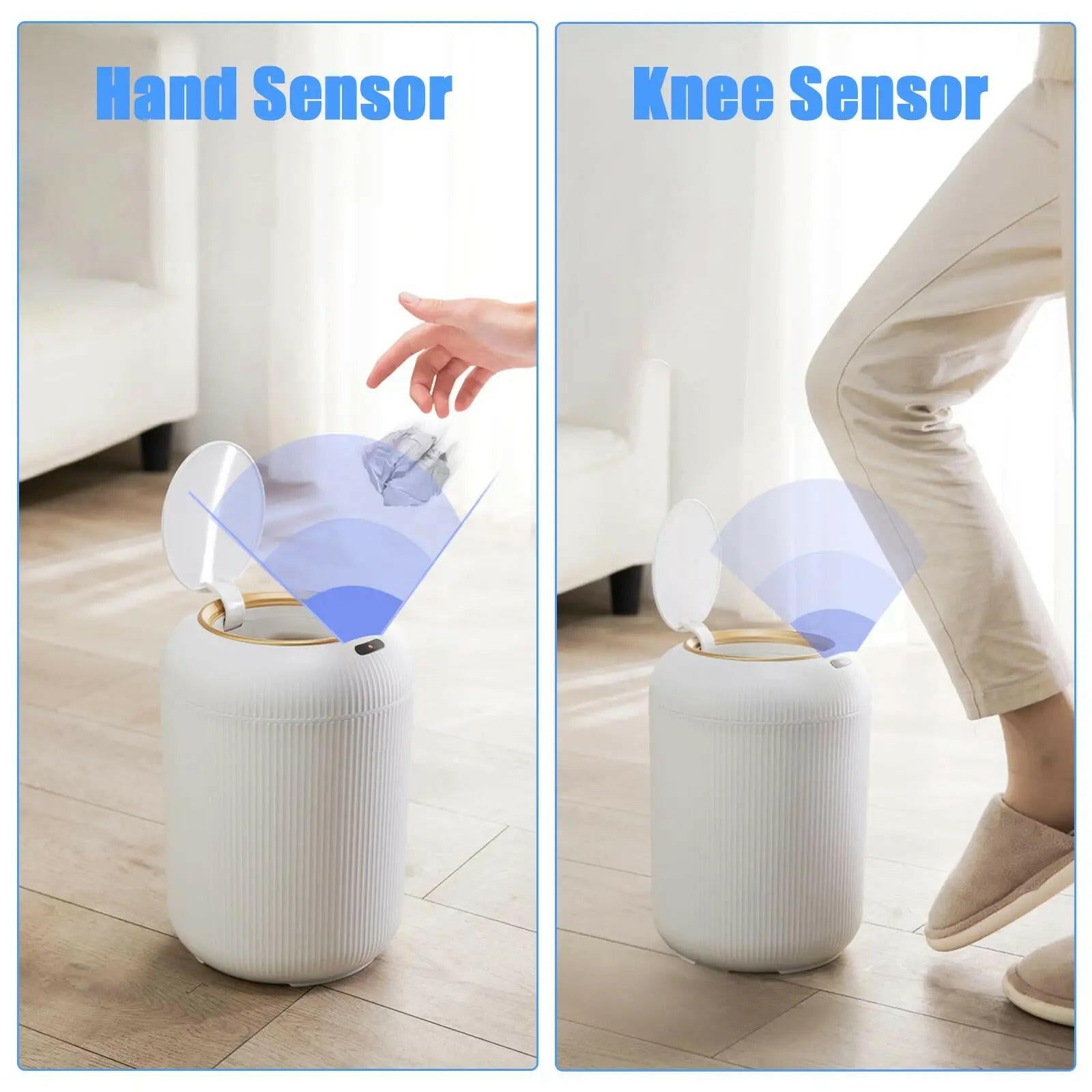 Smart Motion Sensor Trash Can - Automatic Lid, Odor Control & Stylish Design for Modern Homes & Offices!.