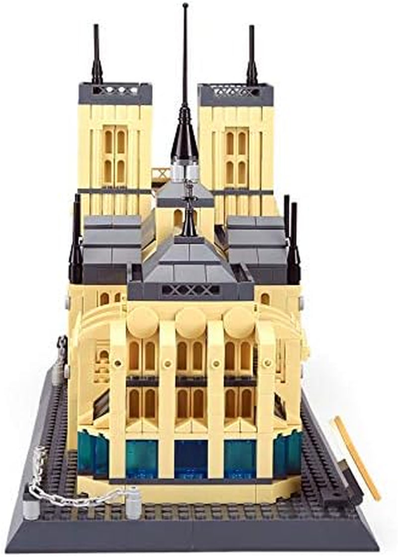 Notre-Dame Cathedral Building Block Set (1382 Pieces) - Architecture Model for Kids and Adults