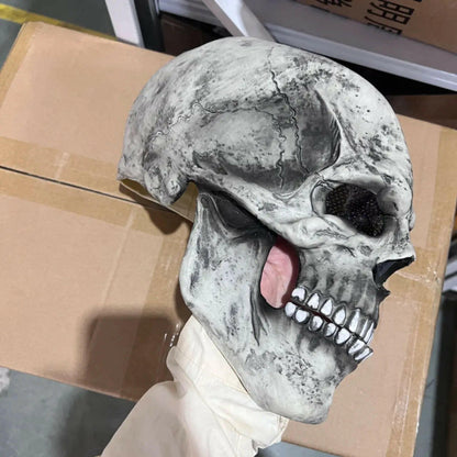 Realistic Skull Mask with Movable Jaw – Full Head Horror Helmet for Halloween & Cosplay