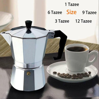 Aluminum Italian Octagonal Moka Coffee Kettle - Authentic Traditional Coffee  Pot for Home, Office, Travel, and Outdoor Use.