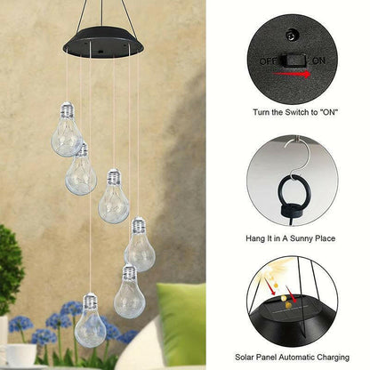 Solar Wind Chime Lamp – Seven-Color Magic for Indoors & Out!.