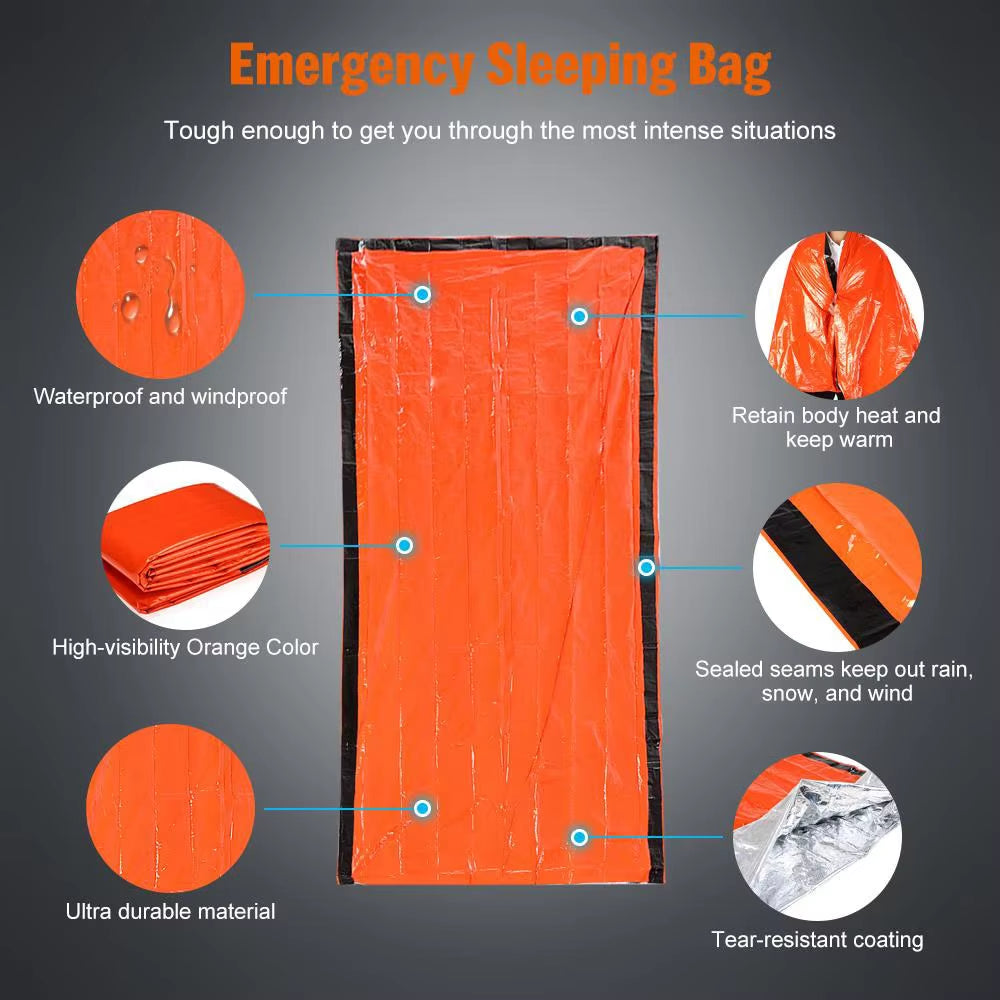 Emergency Sleeping Bag – Tear-Resistant, Waterproof & Compact Storage