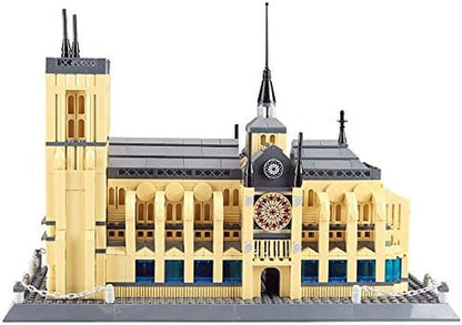 Notre-Dame Cathedral Building Block Set (1382 Pieces) - Architecture Model for Kids and Adults