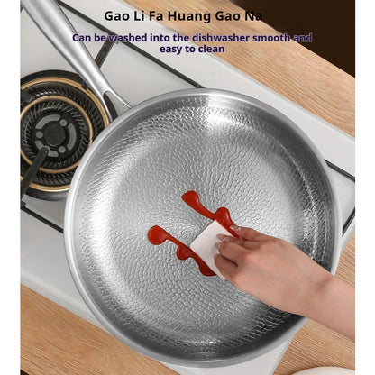 Pure Titanium Frying Pan – Hammer-Pattern Non-Coated Cookware (26/28/30cm)