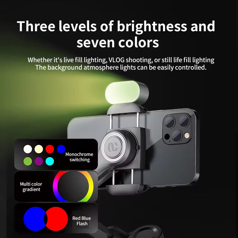 Smooth Your Shots! 🎥✨ The Ultimate 3-Axis Gimbal Stabilizer for Your Smartphone 📱 - Now with Face Tracking & Fill Light! Perfect for iPhone & Android! 💡👤