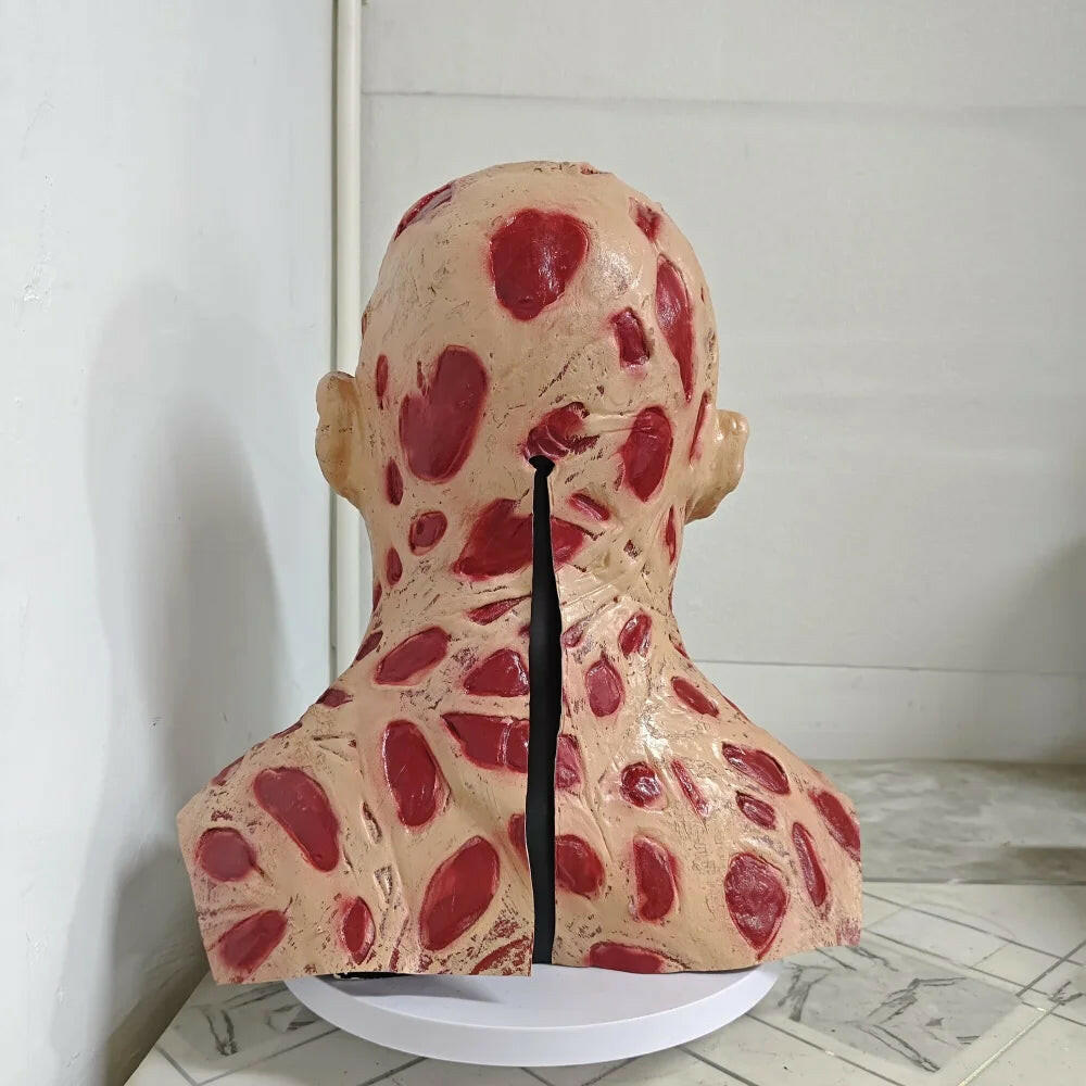 Freddy Krueger Latex Mask – Nightmare on Elm Street Horror Headgear for Halloween and Cosplay