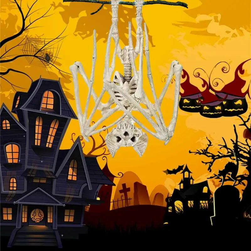 2025 Mini Animal Skeletons – Bat Bone Models for Creepy Halloween Decor & Haunted Displays